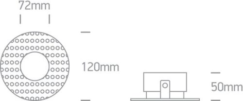 11105dtr / w fehér állítható trimless gu10 50w sötét fény