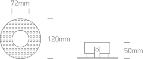 11105dtr / w fehér állítható trimless gu10 50w sötét fény