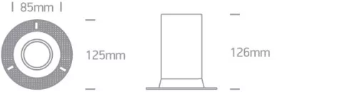 11105F / W Fehér Trimless Fire Rated Gu10 10W Sötét Light