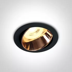   11105m / b / cu fekete gu10 10w réz reflektor sötét fény állítható
