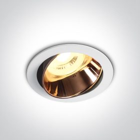   11105m / w / cu fehér gu10 10w réz fényvisszaverő sötét fény állítható