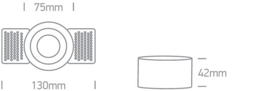 11105tr / w White Gu10 50W Trimless
