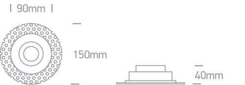 11105UTR / W White MR16 GU10 50W Trimless Sötét Light