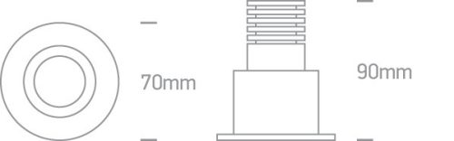 11107dl / b / w Fekete COB LED 7W WW Sötét Light 38DEG 700MA