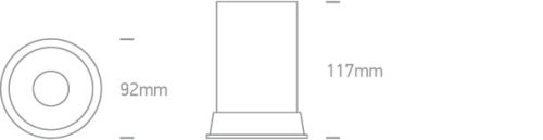 11109FA / W fehér tűz névleges GU10 50W Sötét Light IP20