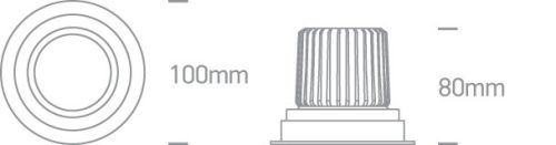 11112E / W / W fehér LED 12W WW IP20 700MA 40DEG állítható félig sötét fény