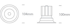 11112TA / W / W fehér COB LED 12W WW Sötét Light 700mA 40deg IP20 állítható