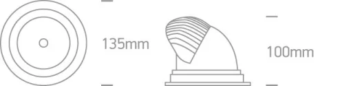 11120F / W / W fehér COB LED 20W WW 36D IP20 230V