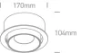 11125R / W / C fehér LED 25W CW 40D IP20 700MA