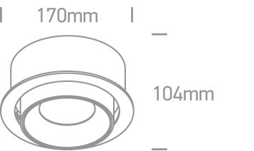 11125R / W / C fehér LED 25W CW 40D IP20 700MA