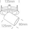 11125R / W / C fehér süllyesztett LED 25W CW 36DEG 230V