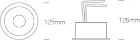 11126F / W / W fehér LED 26W WW 36DEG 700MA Állítható IP20