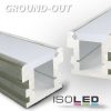 LED konstrukciós profil GROUND-OUT10, hozzáférheto, natúr alumínium L: 200cm