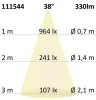 MR16 LED reflektor 5,5W COB, 38°, meleg fehér, dimmelheto