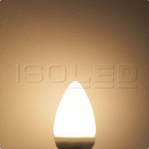 E27 Led Kerámia Milky Gyertya, 4,5 W, Meleg Fehér