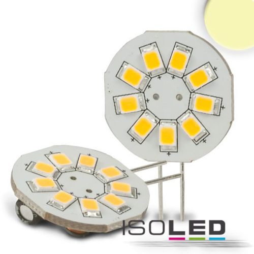 G4 LED szpot fényforrás, 9 SMD chippel, 1,5W,meleg fehér, oldalsó foglalattal