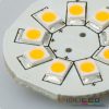 G4 LED szpot fényforrás, 9 SMD chippel, 1,5W,meleg fehér, oldalsó foglalattal