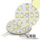 G4 LED szpot fényforrás, 12 SMD chippel, 2W,meleg fehér, oldalsó foglalattal