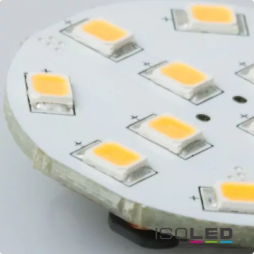 G4 LED szpot fényforrás, 12 SMD chippel, 2W,meleg fehér, oldalsó foglalattal