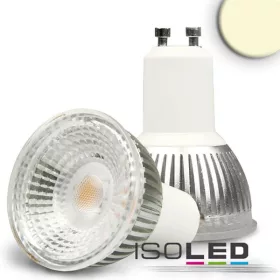   GU10 LED szpot fényforrás, COB, 6W, üveg, 70°, meleg fehér, dimmelheto