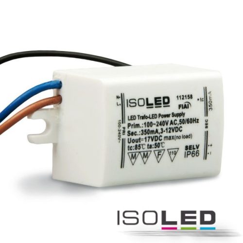 LED állandó áramú trafó 350mA, 1-4W, SELV