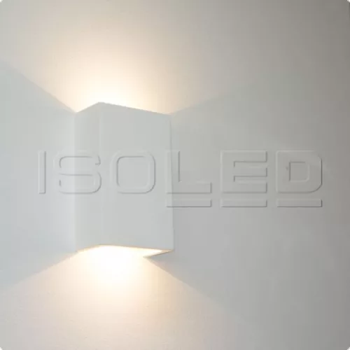 LED gipsz fali lámpa, 2x3 W, UP&DOWN, szögletes, meleg fehér