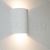 Led Gipsz-Fali Lámpa 2X3 W, Up&Down, Kerek, Meleg Fehér Fehér