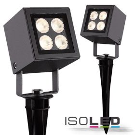   LED kültéri lámpa, Cube IP65, 4x2W CREE, antracit, meleg fehér