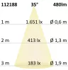 LED kültéri lámpa, Cube IP65, 4x2W CREE, antracit, meleg fehér