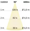 LED padlóba süllyesztett lámpa, kerek, rozsdamentes acél,  IP67, 7 W COB, 90°, meleg fehér