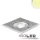 LED padlóba süllyesztett lámpa, szögletes, rozsdamentes acél, IP67, 7W COB, 90°, meleg fehér