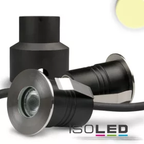   LED süllyesztett spotlámpa, rozsdamentes acél, 2 W, 60°, IP67, 12 V AC/DC, meleg fehér