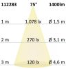 ES111 GU10 COB szpot fényforrás, 13W, 75°, semleges fehér