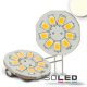 G4 LED szpot fényforrás, 9SMD, 1,5 W, semleges fehér, oldalsó foglalattal