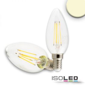   E14 LED gyertya fényforrás, 4 W, átlátszó, meleg fehér, dimmelheto