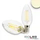 E14 LED gyertya fényforrás, 4 W, átlátszó, meleg fehér, dimmelheto