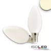 E14 LED gyertya fényforrás, 2 W, opál, meleg fehér, dimmelheto