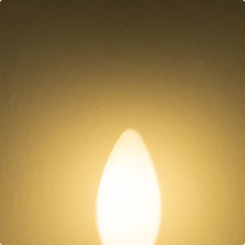 E14 LED gyertya fényforrás, 2 W, opál, meleg fehér, dimmelheto