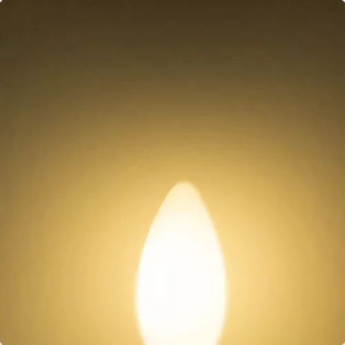 E14 LED gyertya fényforrás, 2 W, opál, meleg fehér, dimmelheto