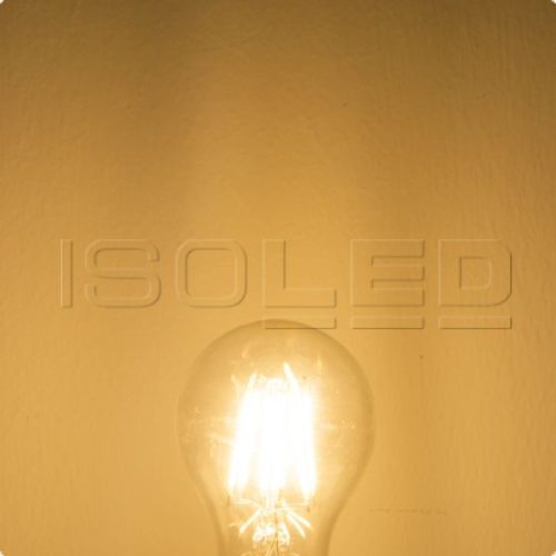 E27 LED fényforrás, 5 W, átlátszó, meleg fehér, dimmelheto