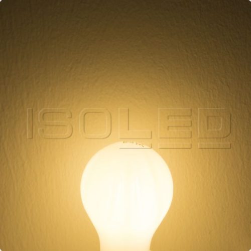 E27 LED körte, 5 W, tejszeru, meleg fehér, dimmelheto