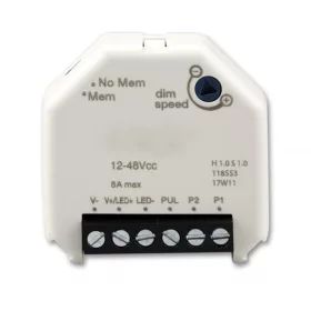   Univerzális Push dimmer LED szpotoknak/szalagoknak, 12-24 V, 8 A, 36-48V, 6 A