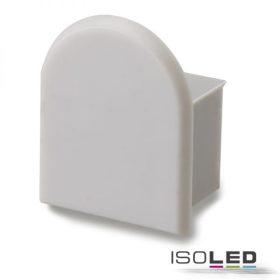   EC19 végfedél SURF12 RAIL profilhoz, COVER5-tel, kábelkimenet nélkül, PVC, szürkés fehér