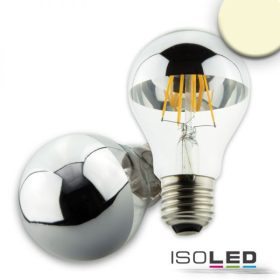   E27 LED fényforrás tükrös fejjel, 4 W, átlátszó, meleg fehér