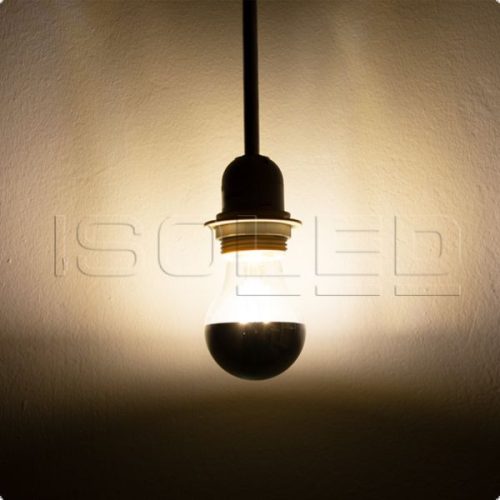 E27 LED fényforrás tükrös fejjel, 4 W, átlátszó, meleg fehér