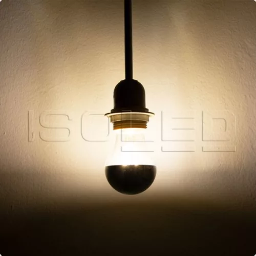 E27 LED fényforrás tükrös fejjel, 4 W, átlátszó, meleg fehér
