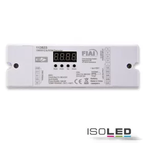   DMX512 RDM 8/16 bit dekóder, 1-5 csatorna, 12-36V 5x5A,48V 5x1.5A