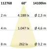 60°-Os Rs Led Csarnoklámpa, 100 W, Hideg Fehér, 1-10V Dimmelheto