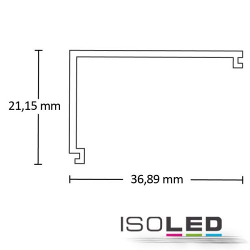 COVER15 opál/szatinált fedél, H:200 cm, LAMP35 EDGE profilokhoz