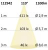 LED mélysugárzó, 15 W, ultra lapos, ColorSwitch 2600K|3100K|4000K, dimmelheto